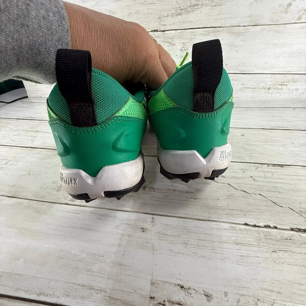 Nike Alpha Menace Shark 3 Kids‎ 5Y Green Yellow Graffiti Baseball Cleats CV0581